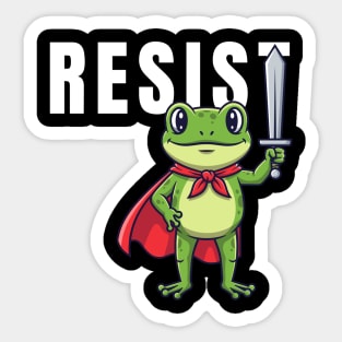 Resist-Frog Sticker